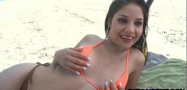  Tiny latina teen babe gets fucked on beach 03